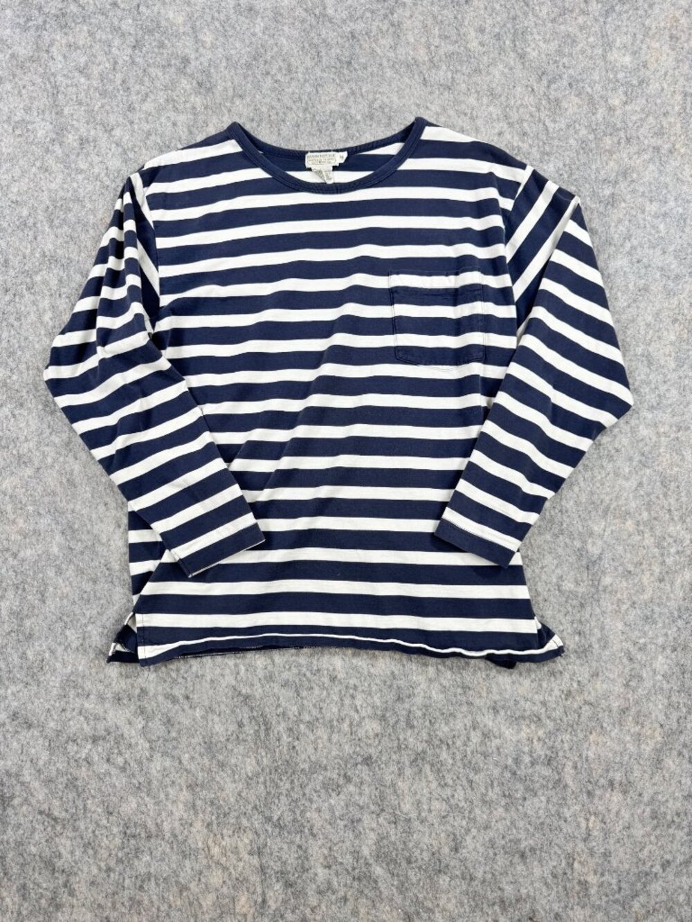 Vintage Banana Republic Striped T Shirt Long Sleeve Navy White Sz M